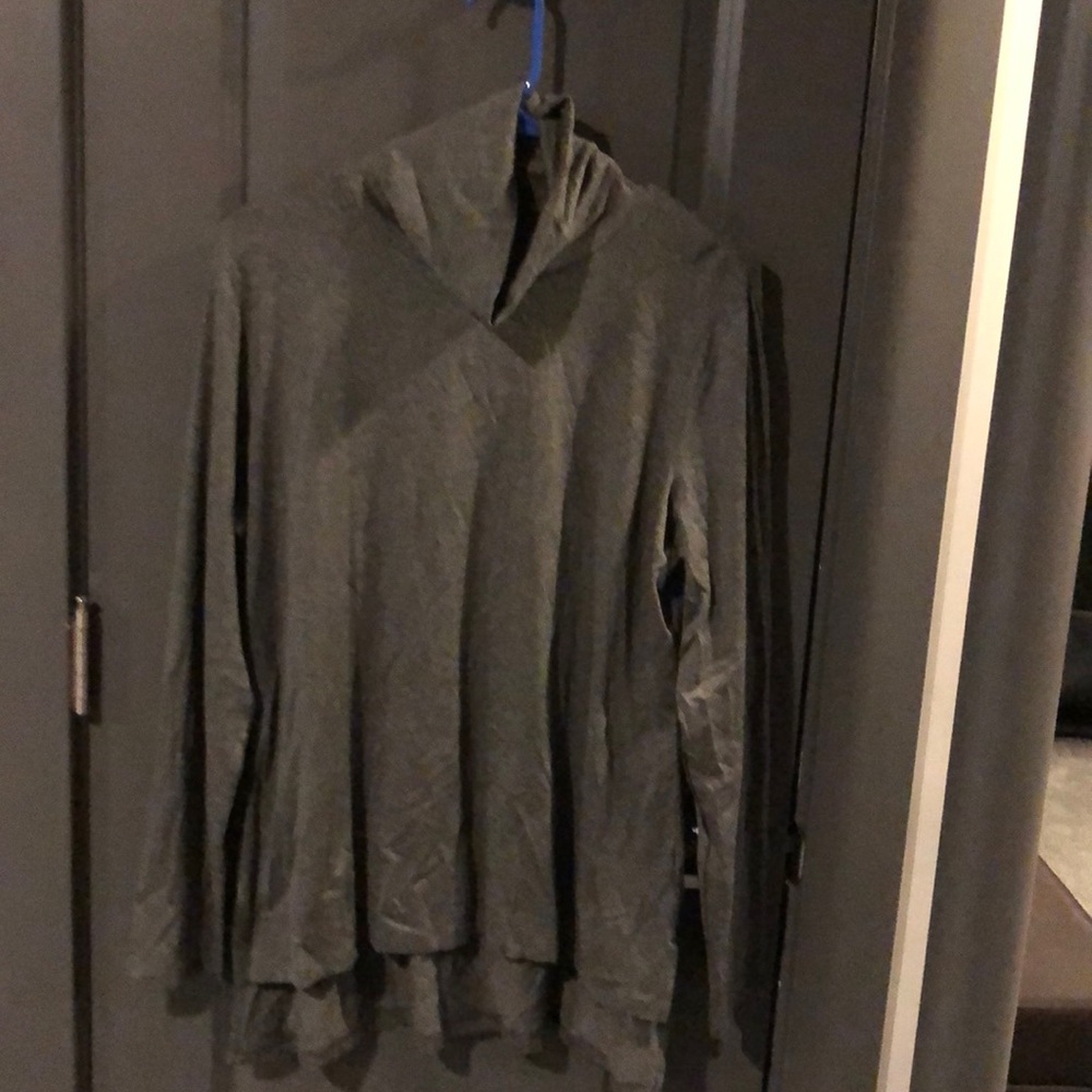 Heather dark grey knit turtleneck